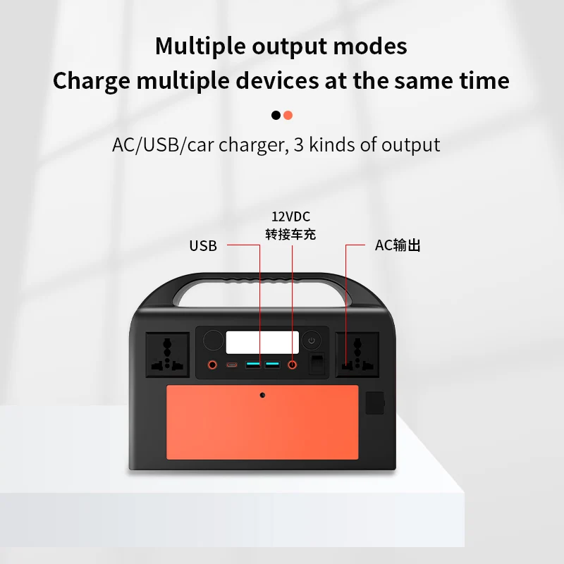 Multifunctional portable energy storage battery USB Rechargeable Battery 220V/300W Pure Sine Wave Lifepo4 Lithium ion Battery