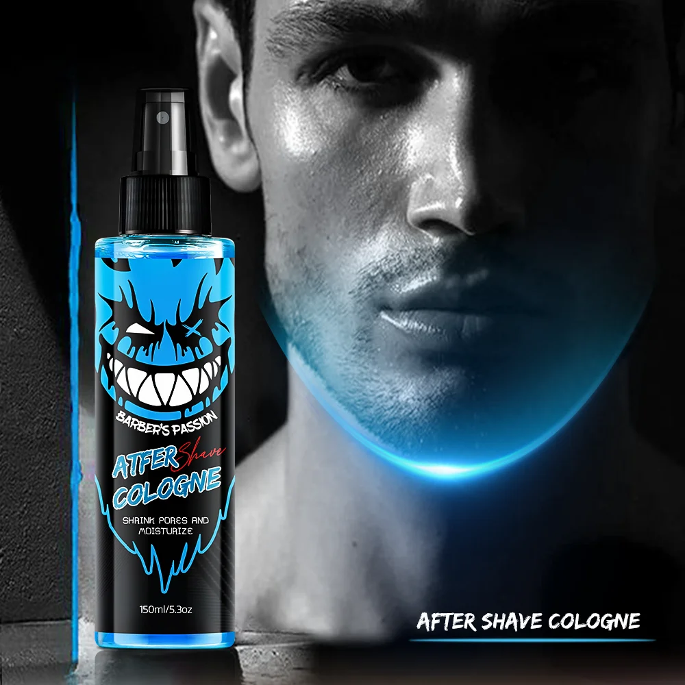 Barber Aftershave Cologne Men Beard Care Relieves Pain Repair Face Softens Liquid Fragrance Retaining