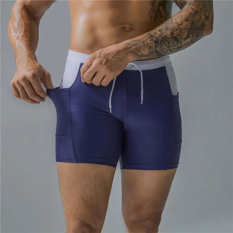 
 Водонепроницаемые плавки для пляжа, курорта, плавки с карманом для плавания, быстросохнущие мужские трико  