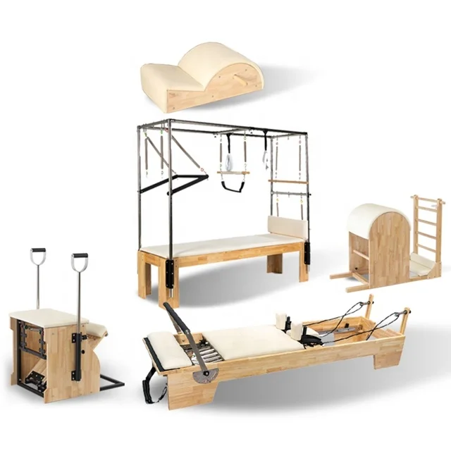 Best Selling Steel Base Wood Spring Tower Spine Corrector Set Instrument Reformer Trapeze Table Cadillac Pilates Ladder