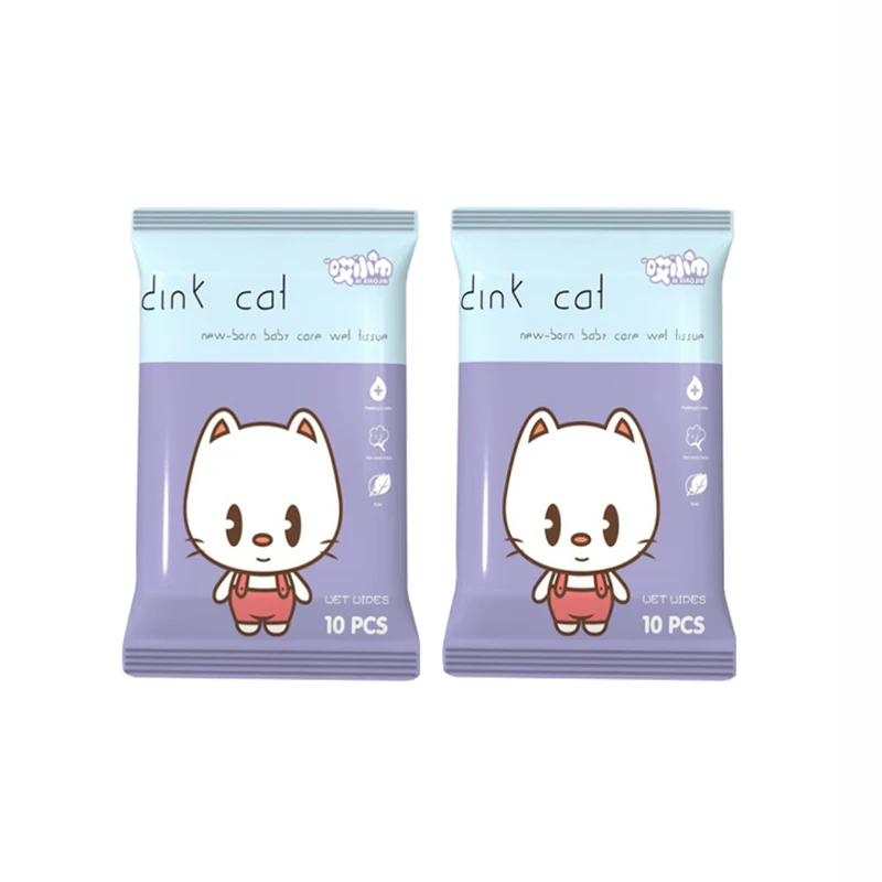 Hot Sale 10pcs Portable Soft Wet Baby Wipes for Hand & Mouth Hygiene Good Quality Household Items for Daily Life for Skin Care