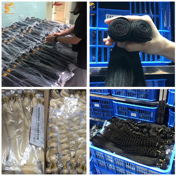 Aosun Hair Raw Unprocessed Guangzhou Indian Hair, Tangle Free Bulk Real Indian Hair, Wholesale Indian Human Temple Hair In India