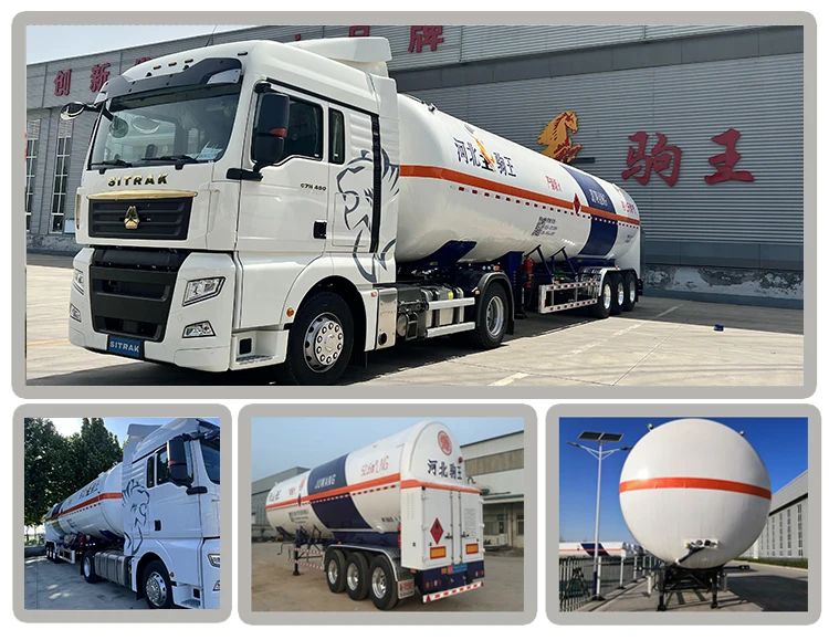 Highly Functional Light Weight Designed 52.6 cubic meter Low Temperature Liquefied Ethane Transport Semi Trailer