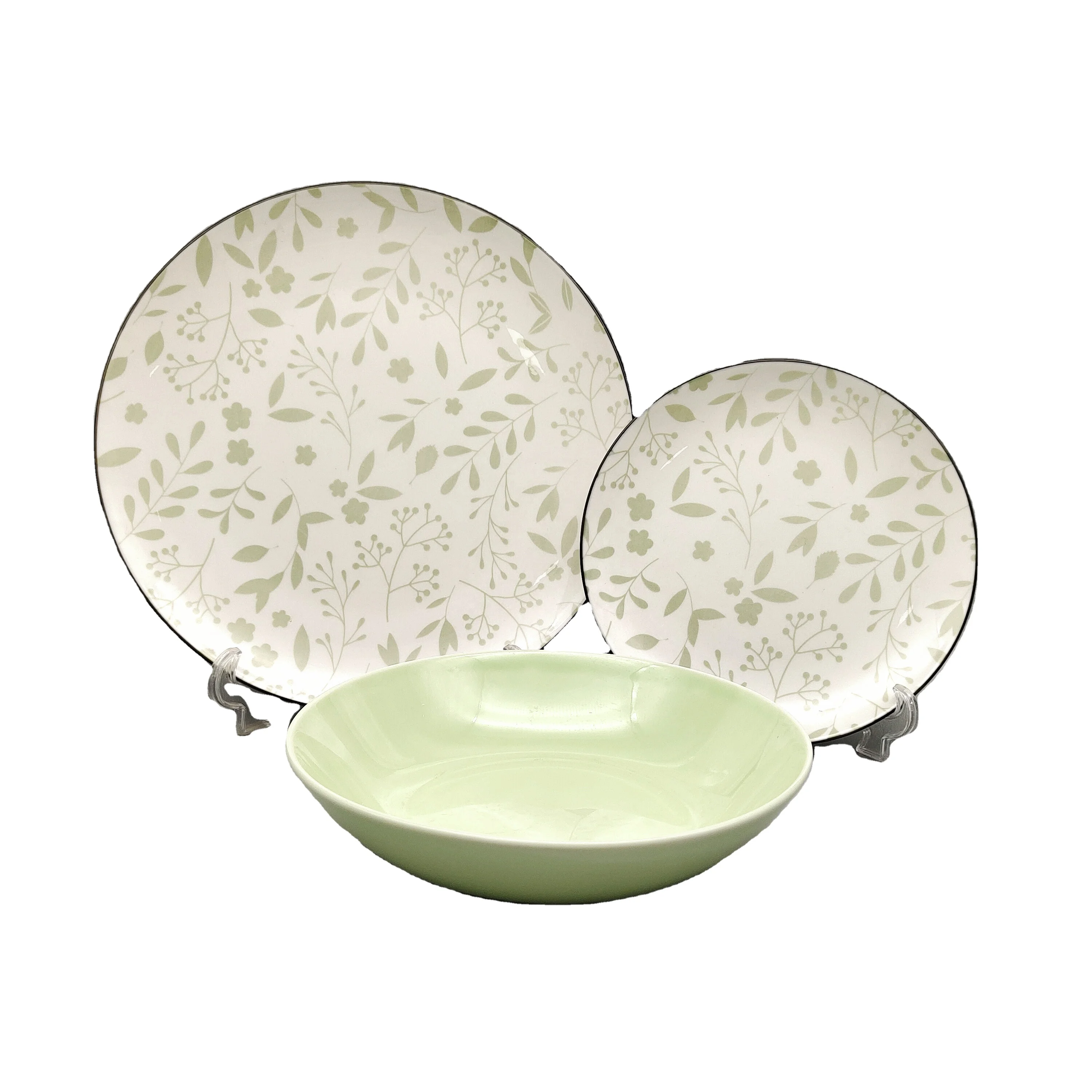 12 pieces ceramic plate dinnerware ,plate set