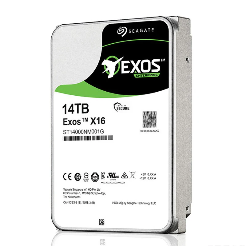 Seagate exos 14TB Hard Drive ST14000NM001G 14TB HDD 7200 RPM SATA 6Gb/s 256MB Cache 3.5 Enterprise Hard Disk Wholesale forServer