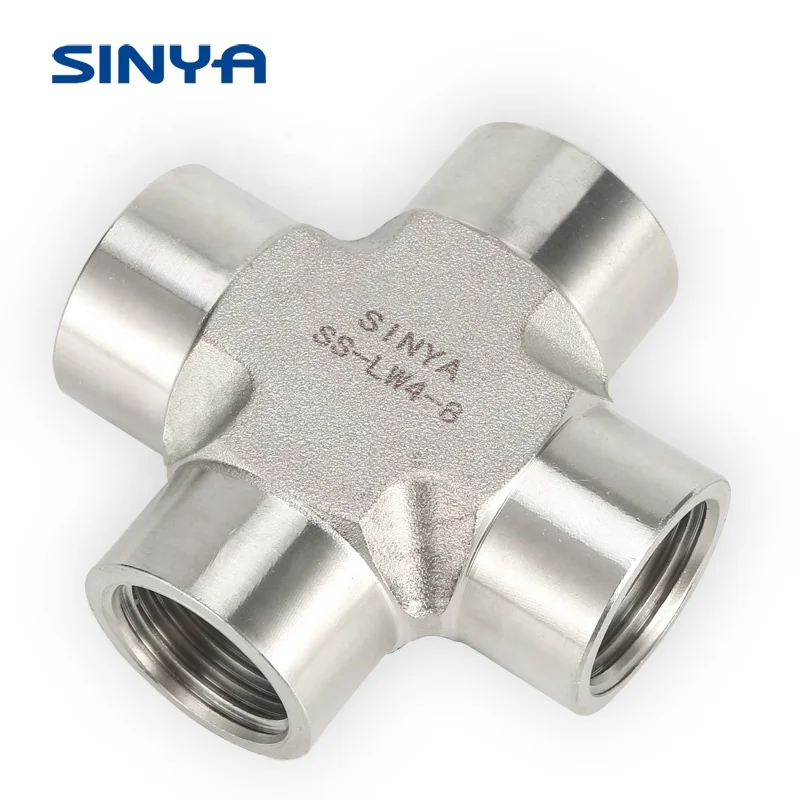 Stainless steel pipe fitting 1/4 in. Female NPT iron pipe threaded connection/tee/fittings/cross r stainless steel