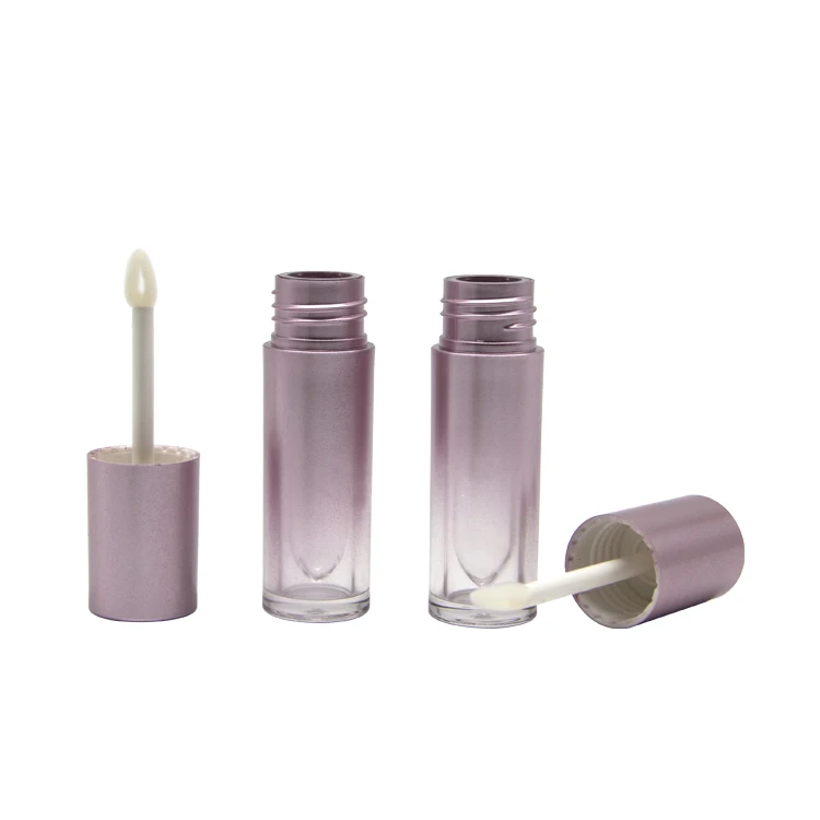 2022 wholesale 3ml gradient frosted lip gloss tubes with wands custom logo