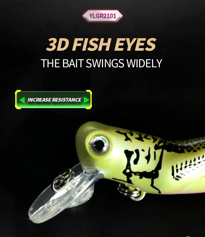 HYD NEW Water Lure Plastic Hard Bait Minnow Fishing Lures Artificial Crank bait Sea Plastic Bass Bait minnow lure for  sale