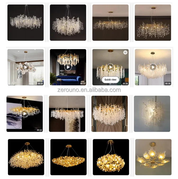 Gold 220v 110v modern crystal sia chandelier lighting lights antler dining room staircase chandeliers