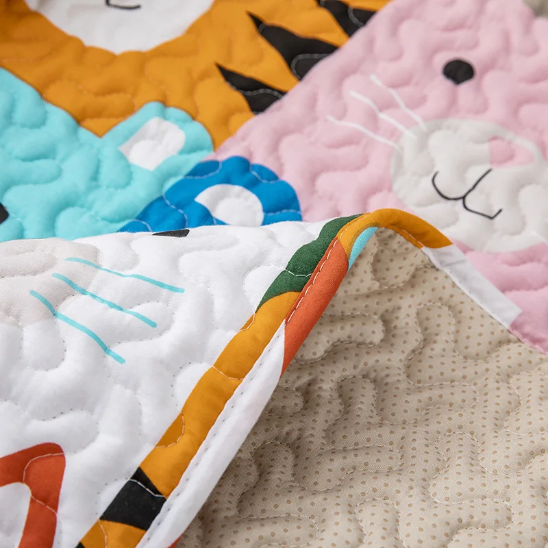 Cotton skin-friendly comfortable cartoon carpet floor mat baby children crawling mat folding machine washable