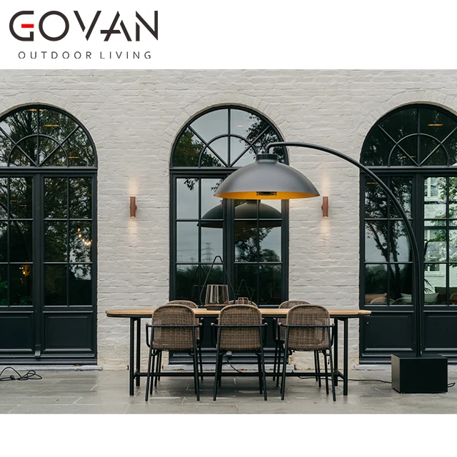 Morden Design Outdoor Furniture Aluminum with weather resistant untreated table top dining table Restaurant Villa Dining Table