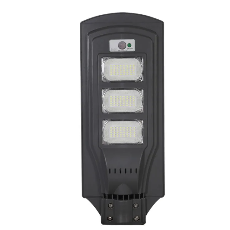 Energy saving all in one solar security light motion sensor outdoor led lamp with super pole