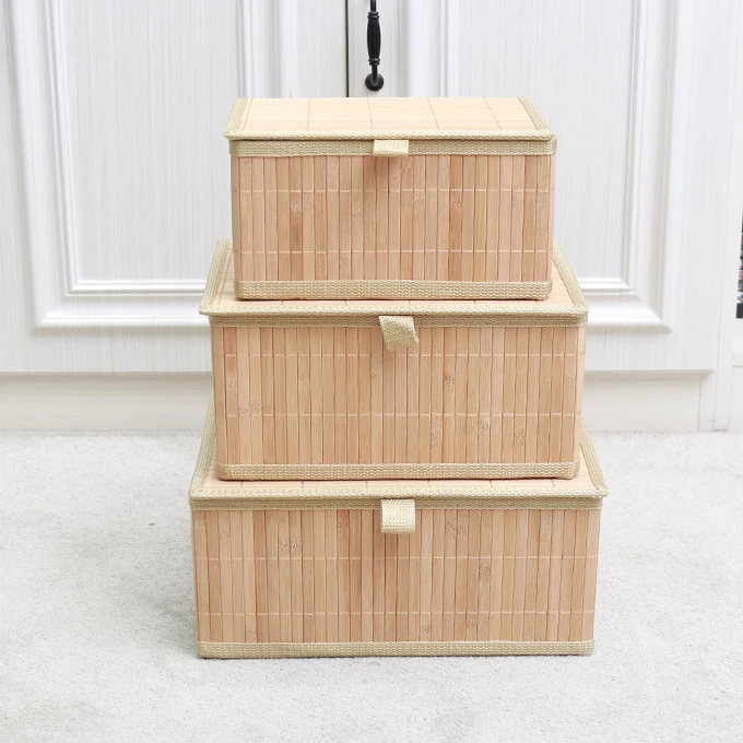 Оптовая продажа бамбуковая корзина для хранения Cesta de supermercado