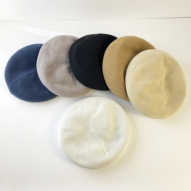 Custom 2023 fashion French men berets cap embroidered Logo homme winter Classic Wool Beret Hat for women