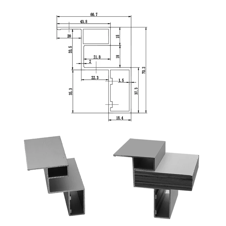 RV Wall Cabinet Wardrobe Cabinet Locker Aluminum Alloy Profiles Car Furniture Modification Accessories