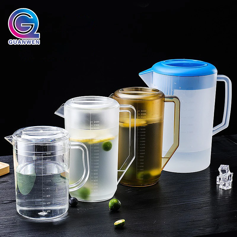 Clear Polycarbonate Beverage Jug With Lid Juice Pitcher Water Jug