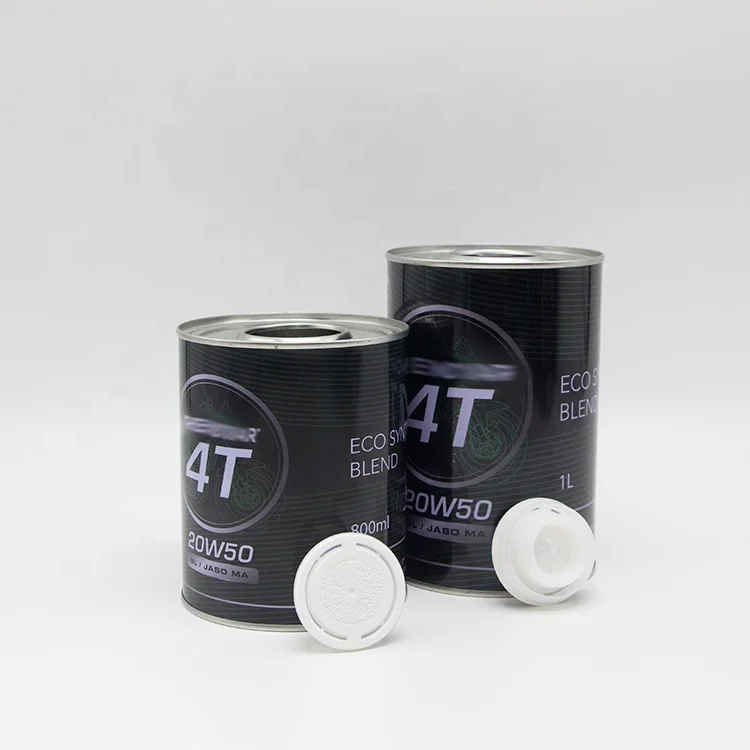 Custom 1 liter metal round tin can for car lubricant/1 liter paint can