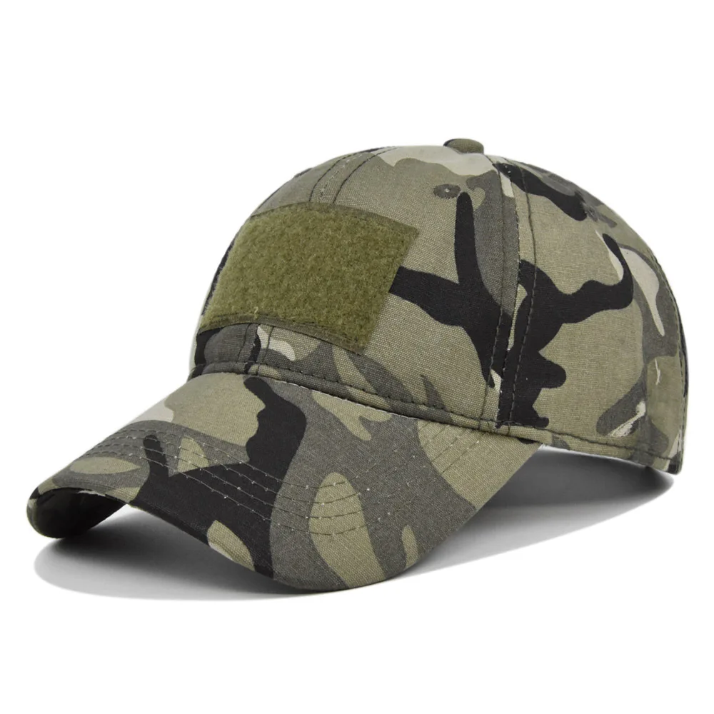 Velcro Front Patch Military Tactical Baseball Cap Camouflage Printed Cap for Unisex