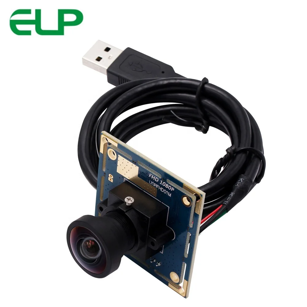 ELP 2MP 125 degree low distortion Widel Angle usb camera 1080P OV2710 for industrial automation ELP-USBFHD01M-H120