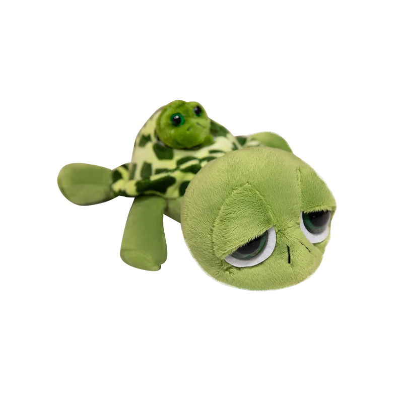 Original manufacturer new sunrise custom soft green stuffed big eyes turtle doll toy plush mother and baby tortoise sea animal