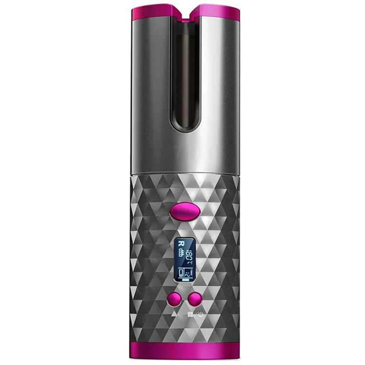 
Mini USB Rechargeable Auto Cordless Rotating Magic Hair Curling Iron Wireless Electric Automatic Hair Curler 