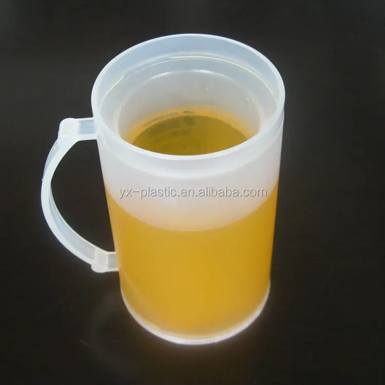 400ml personalized plastic double wall freezer mugs for beer