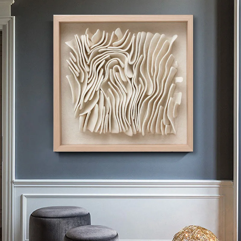 Living Room  Decor Mixed Media Wall Art Handmade Soft Clay Artwork 3D Painting Abstract Wall Decorations For Home