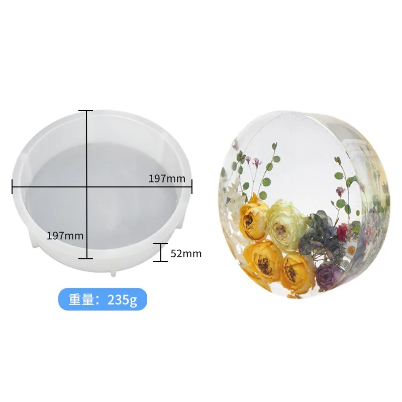 Handmade DIY epoxy resin drip mold for office bookshelves, table ornaments, ornaments, crystal drip silicone mold