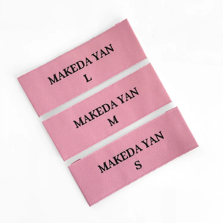 Center Fold Custom T Shirt Apparel Garment Clothing Woven Hem Size XS S M L Label Tags