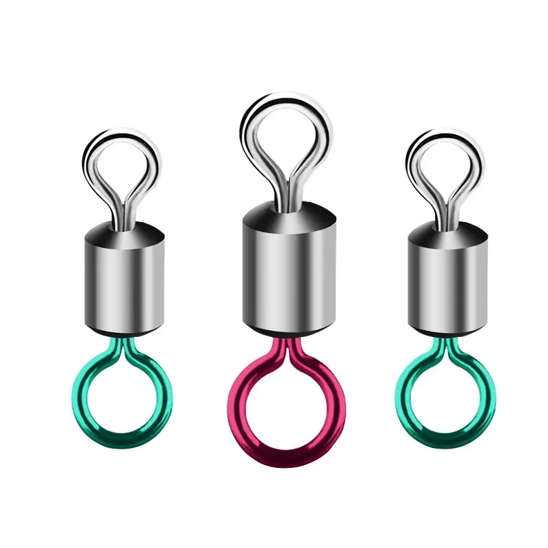 Wholesale multi-color fishing rotary ball bearing rotating with safety solid ring rolling rotary fishing accessories
