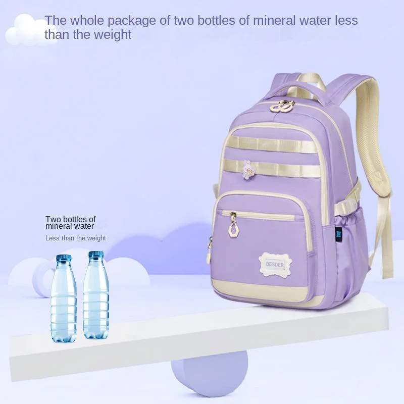 Besderwill Custom Student Backpack Waterproof School Bags Girls Lightweight Mochilas Escolares Oxford School Bags For Kids