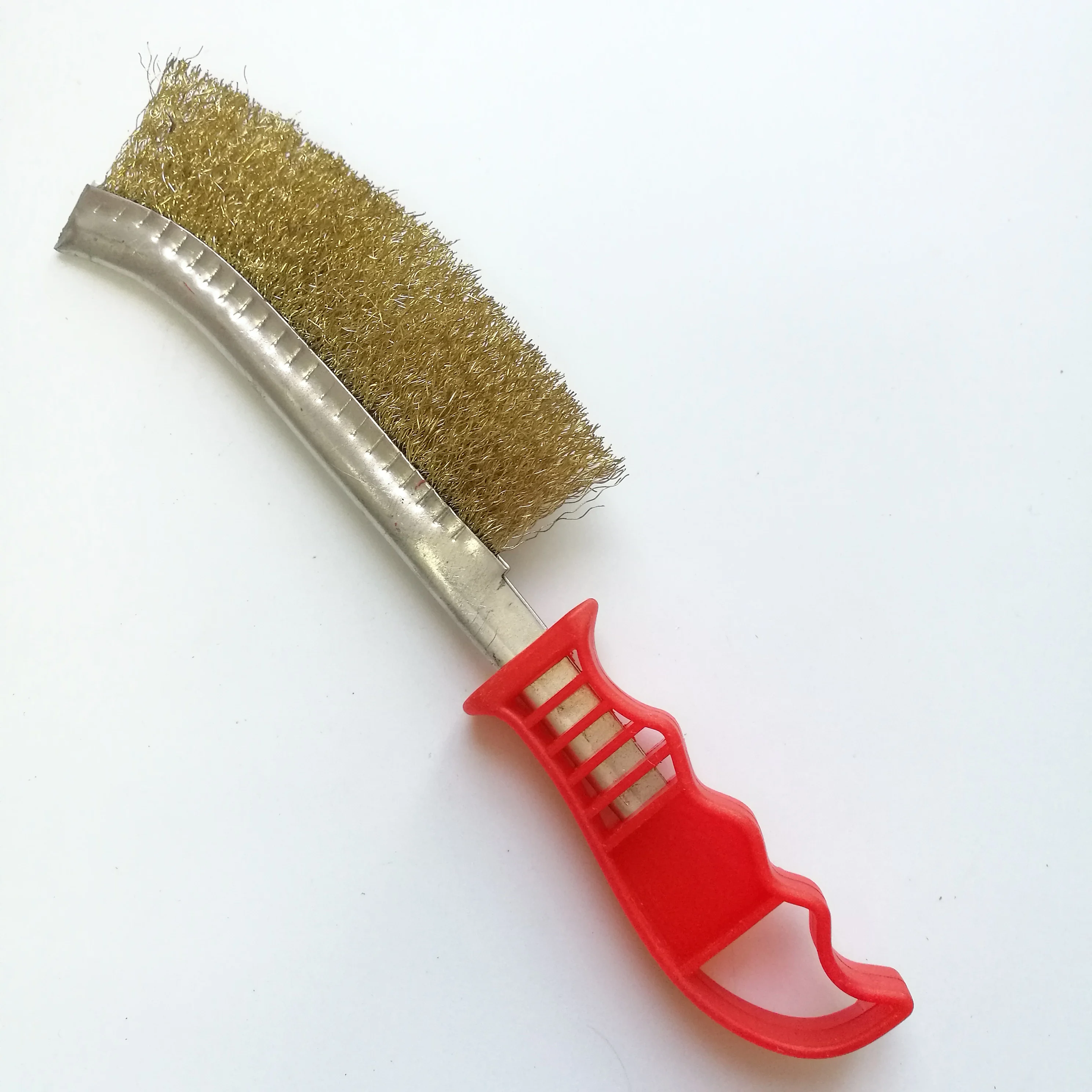 Cleaning Welding Slag and Rust Plastic Handle Knife-Shaped Industrial Steel Wire Scratch Brush