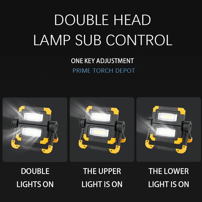 Outdoor Waterproof Portable Spotlight COB Work Lamp USB charging cordless led adjustable folding handheld LED work light