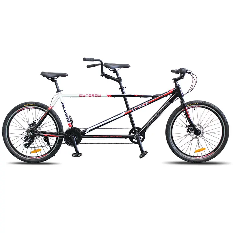 ALVAS Tandem Bicycle 26 inch 3*7 speed Line Pulling Disc Brake Urban leisure Scenic spot leasing Family cycling Unisex