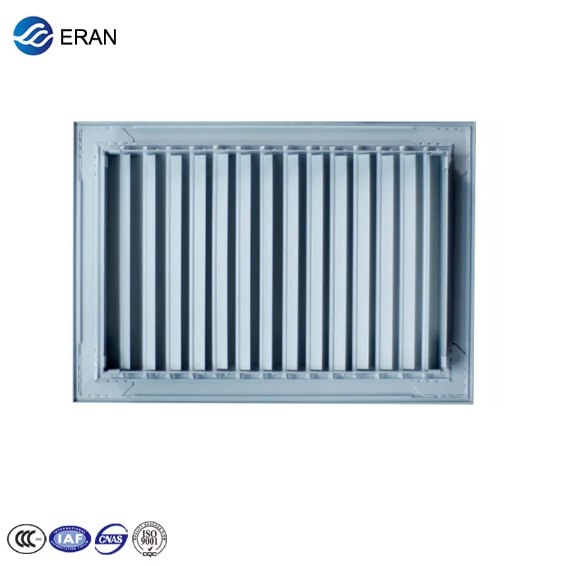 Single Deflection Air Vent Grille With Damper for HVAC Duct