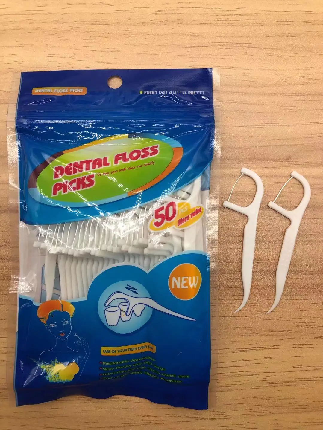 50PIECE bag interdental brush dental floss stick dental floss oral care arch dental floss plastic toothpick