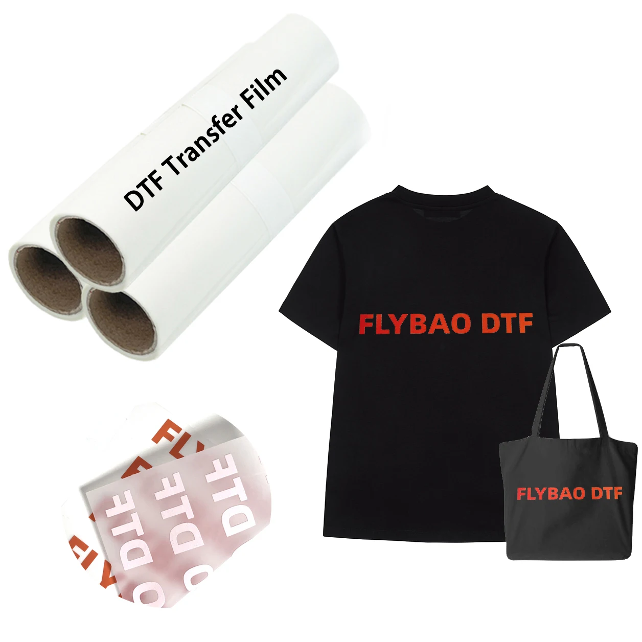 Heat Transfer Printing Pet Film Inkjet DTF Printing Paper Image Transfer Media Film Roll Sheet Screen Print