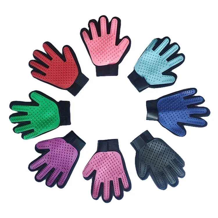 Перчатка для удаления шерсти домашних животных, щетка для вычесывания кошек и собак