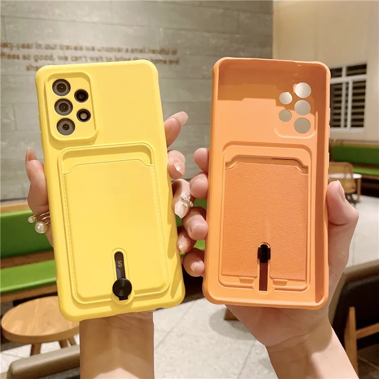 Card Bag Wallet Phone Case For Samsung Galaxy S21 Plus  A72 A52 A32 A22 Cell Phone Soft Silicone Cover