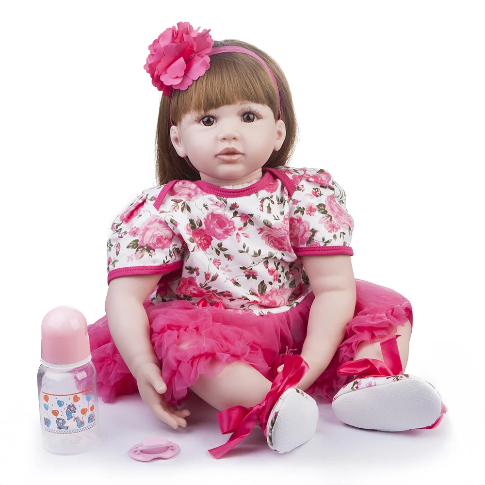 Lifereborn bebes reborn 60 см куклы для маленьких девочек мягкая силиконовая улыбка Boneca Realista Menino Bebe Reborn