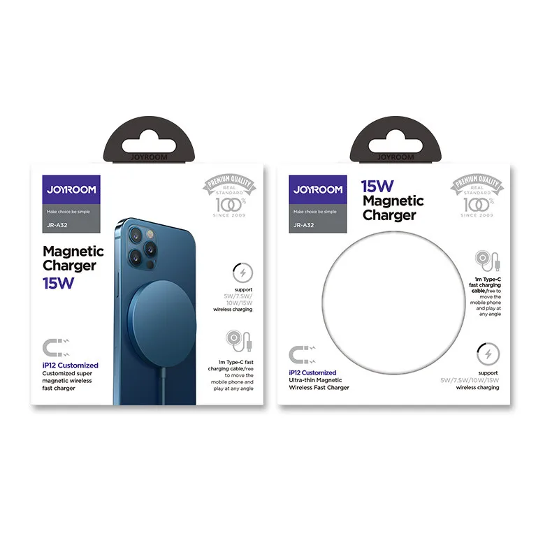 Joyroom new wireless charger JR-A32 magnetic fast 15W wireless phone charger with 1M Type C cable for iphone 12