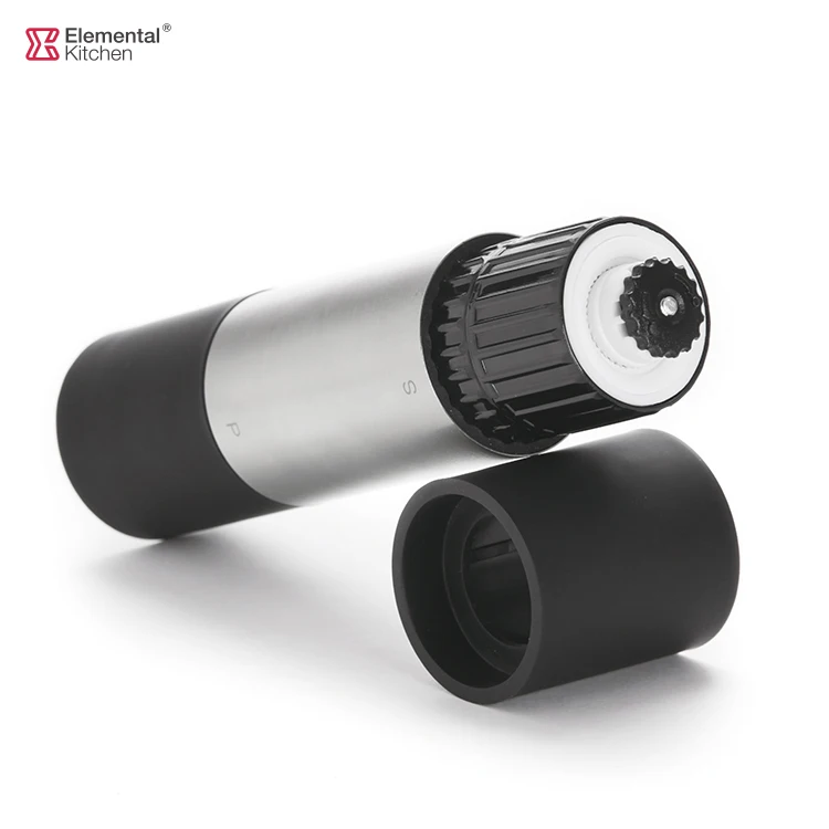 SINO GLASS elemental kitchen trade assurance 1 pc stainless steel 2 in 1 salt and pepper grinder