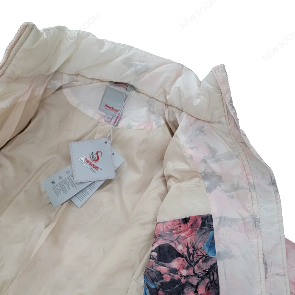 2025 High Quality Autumn Full Print Kids Custom Jackets for Girls New Design Girls Coat With Zipper