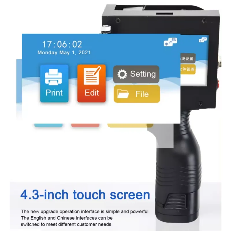 MX3 high quality handheld inkjet printer/date plastic bag stainless steel tube aluminum profile inkjet printer