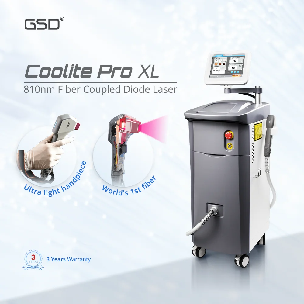 Professional GSD Portable 810nm High Power Fiber Coupled No Channel 808 808nm Diode Laser Hair Removal