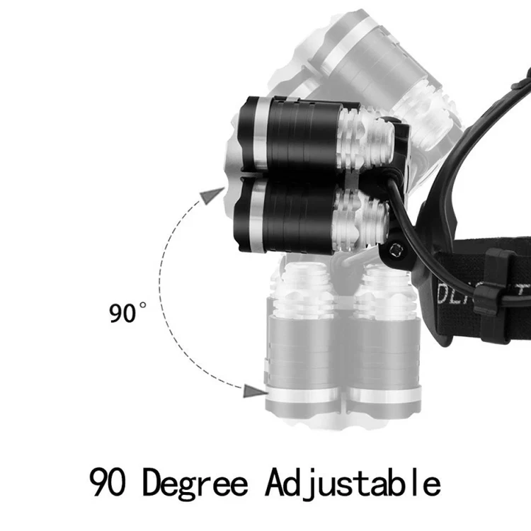 Самый мощный суперъяркий водонепроницаемый налобный фонарь 5000 лм дальнего действия для кемпинга 5 T6 светодиодный налобный фонарь перезаряжаемый налобный фонарь
