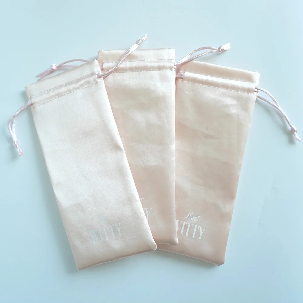 Wholesale Factory cheap  Luxury Private Label logo Custom Printed Bags Satin Bag Extension Packaging hair bags