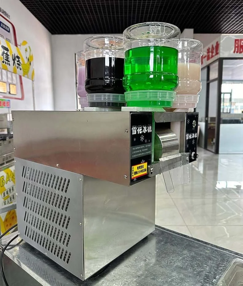 Low Price 1200W 5 buckets snowflake ice maker snowflake ice cream machine popular in snack street