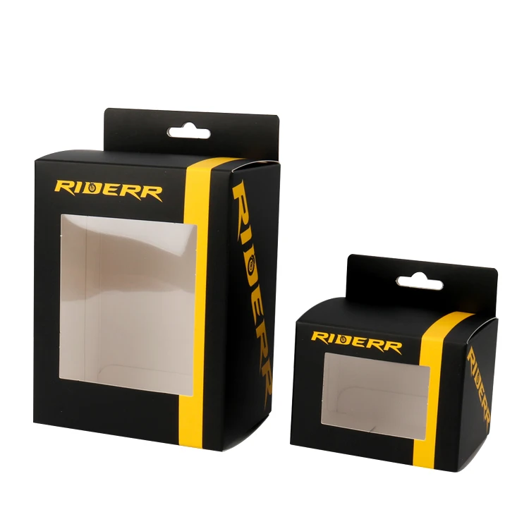 Custom Transparent Plastic Sheet With Printed Hanging Hollow Packaging Window Paper Box