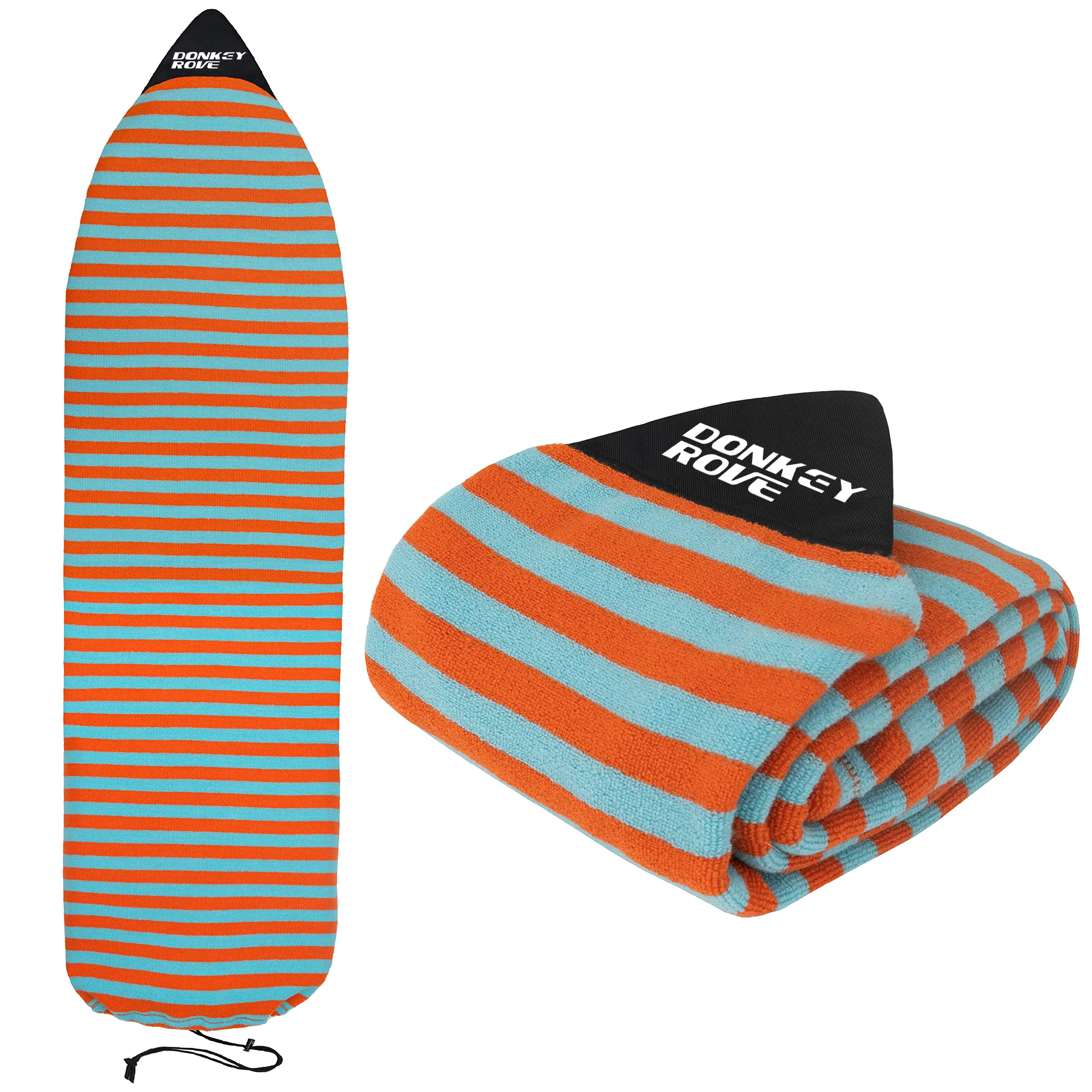 Manufacturer Custom Stretched Striped Colored Surfboard Travel Bag Fashionable Waterproof Surf Board Cover Sock for Summer Use